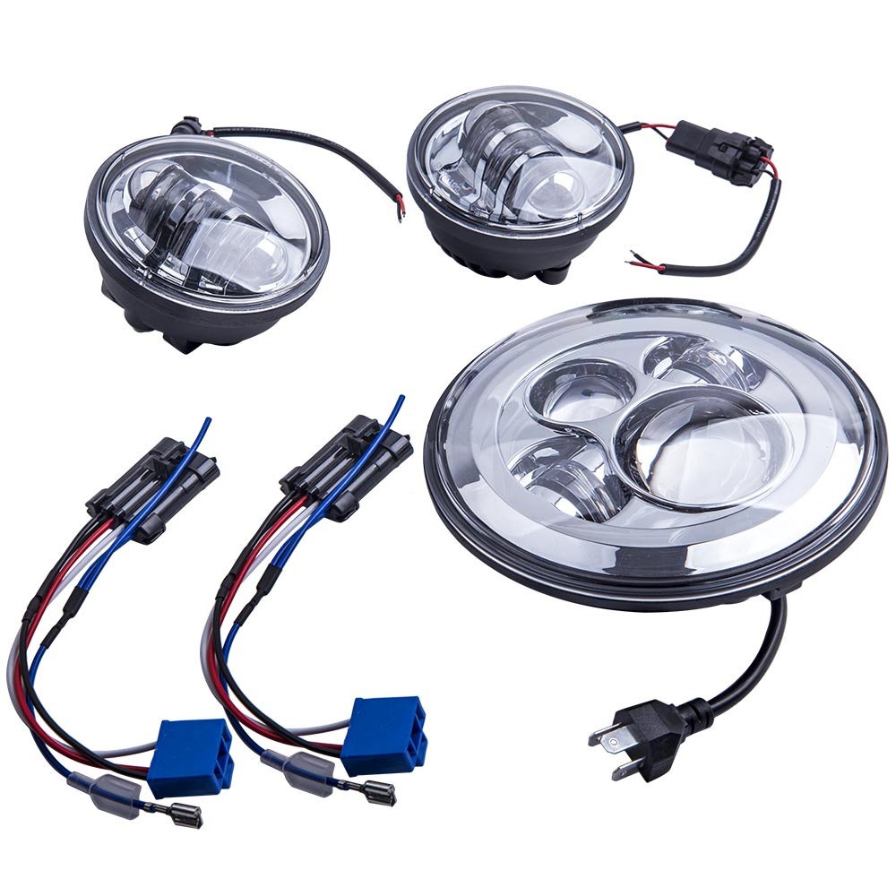 7 inch round led headlightMotorcycle LED round Headlight Passing Lights 30W