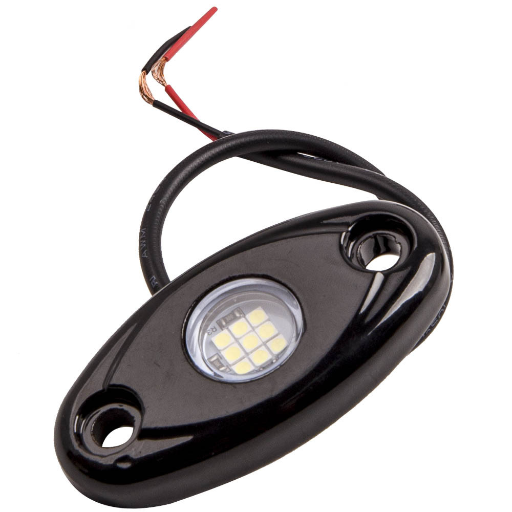 4PC LED Rock Light Pod Waterproof for Off Road Vehicle Truck ATV UTV 12V-24V