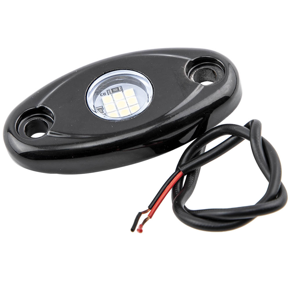 16x compatible for White 16Pods 9W LED Rock Lights compatible for Jeep Offroad Boat Truck UTV ATV 12V-24V