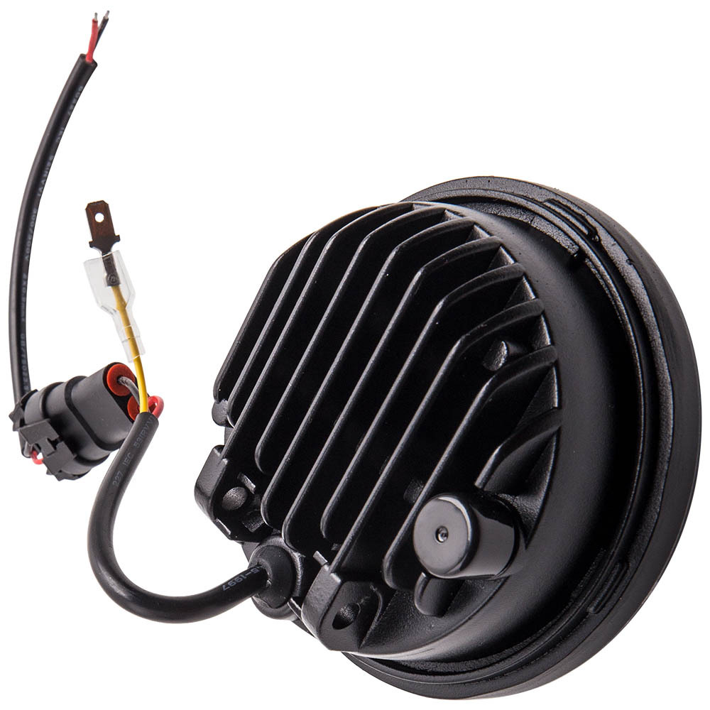 7 LED Projector Headlight4.5“ Passing Lights compatible for Harley Touring Black