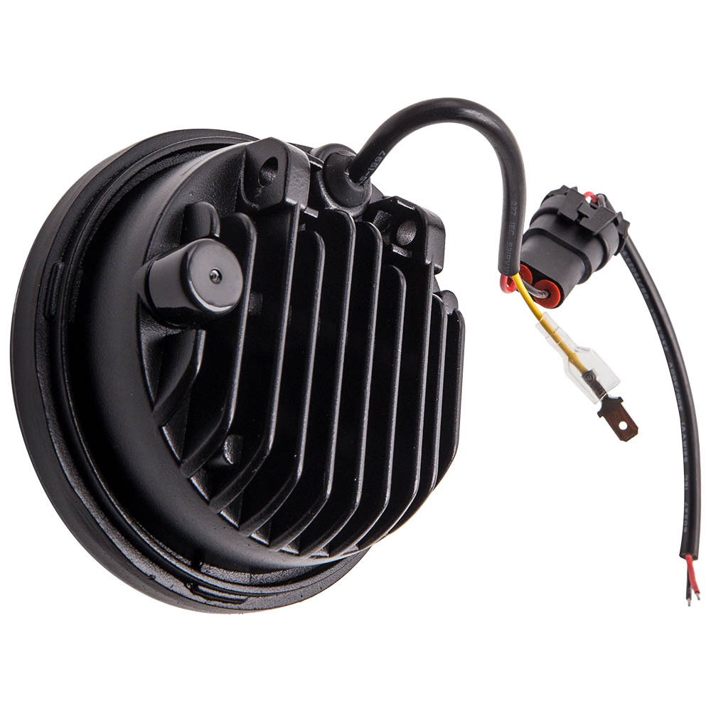 7 LED Projector Headlight4.5“ Passing Lights compatible for Harley Touring Black