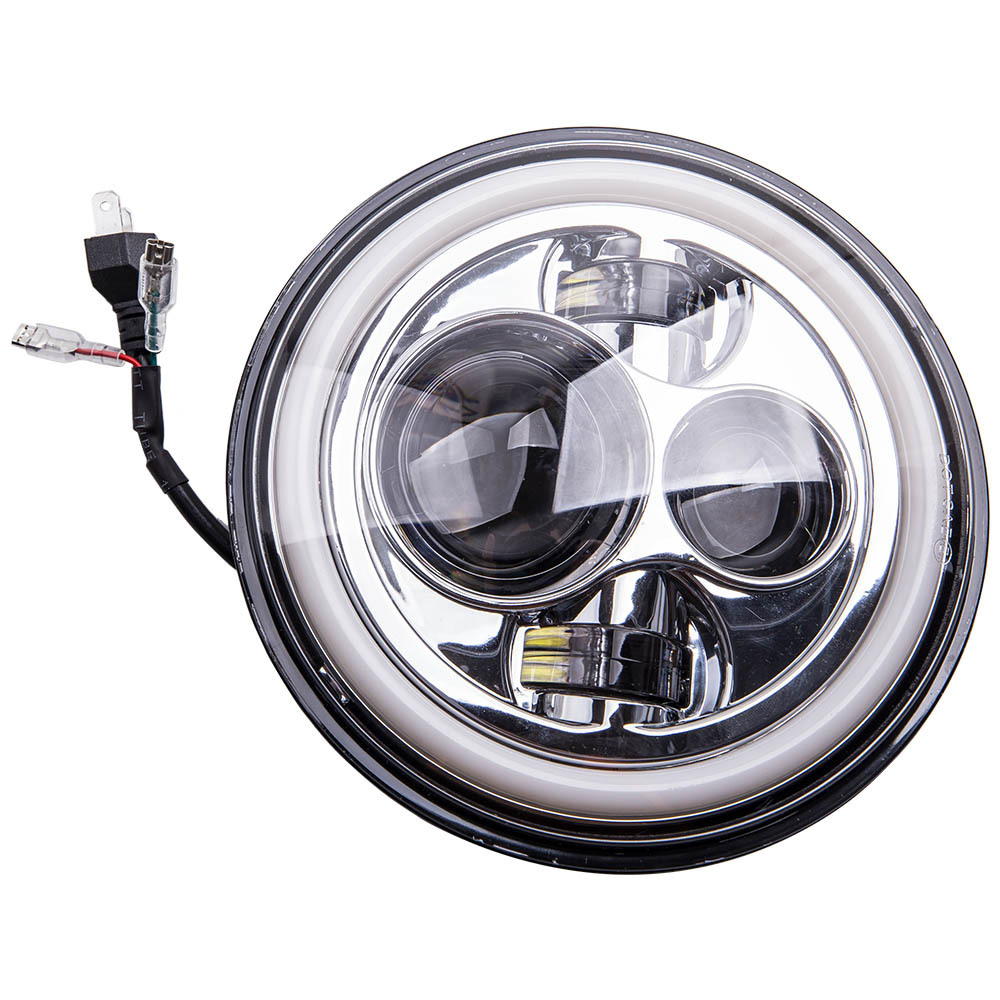 7 LEDHeadlight4.5“ Passing Lights 1991-2013 compatible for Harley Davidson