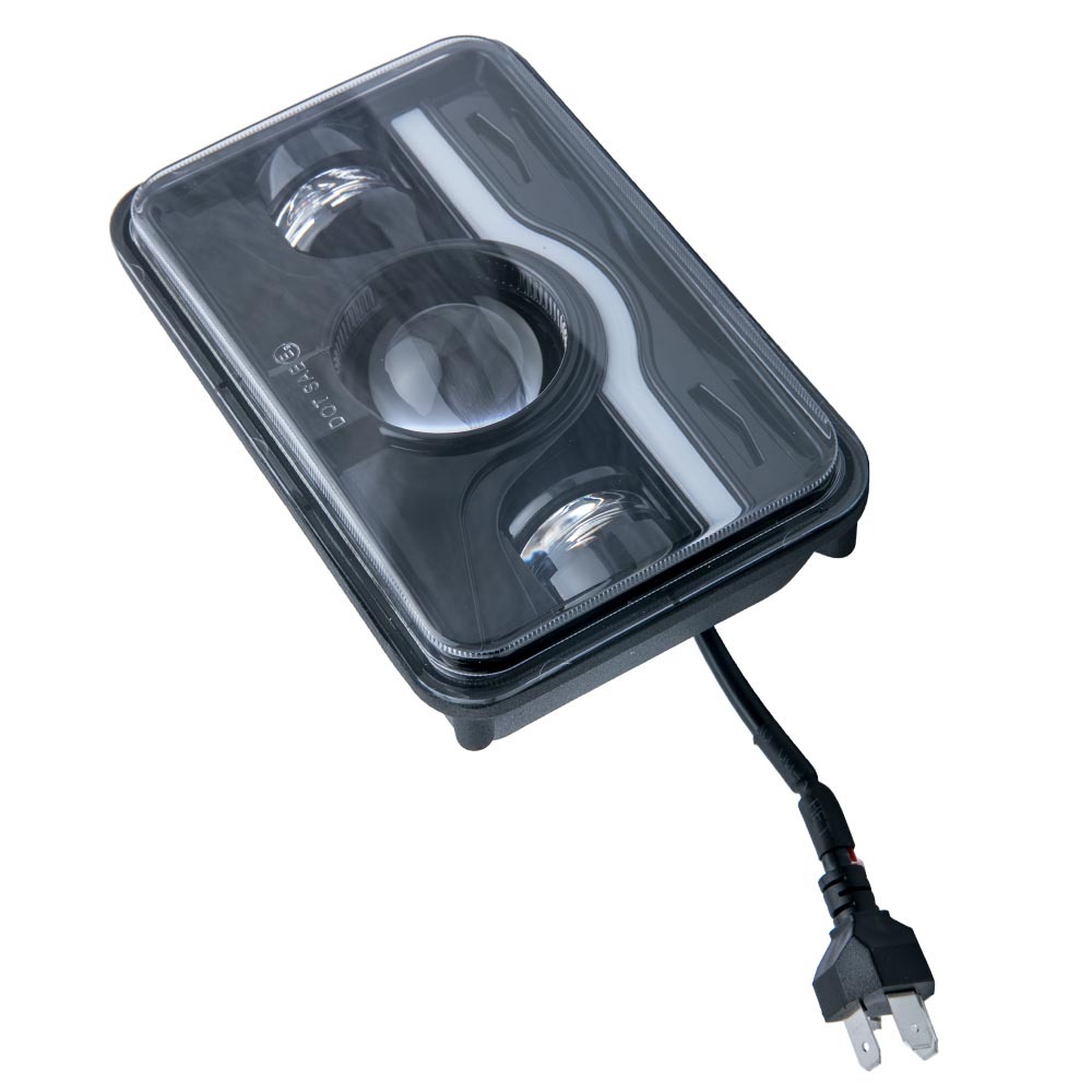 LED Headlight 4x6 compatible for Ford Probe 1993-1997 120W High Low Beam Angel Eye IP68