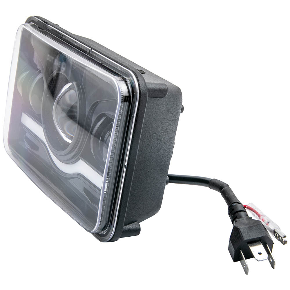 Pair 4x6 inch LED Headlights compatible for Chevy Camaro Cavalier compatible for Ford Mustang 1979 x2