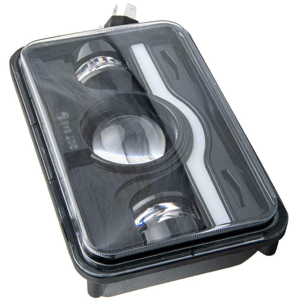 Pair 4x6 inch LED Headlights compatible for Chevy Camaro Cavalier compatible for Ford Mustang 1979 x2