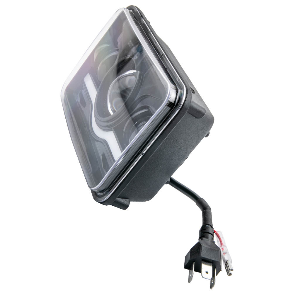 Pair 4x6 inch LED Headlights compatible for Chevy Camaro Cavalier compatible for Ford Mustang 1979 x2