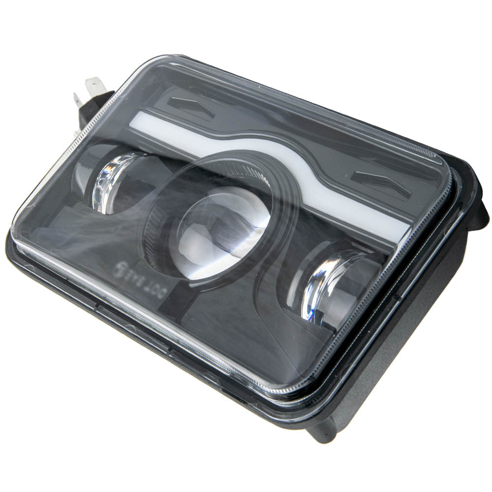 Pair 4x6 inch LED Headlights compatible for Chevy Camaro Cavalier compatible for Ford Mustang 1979 x2