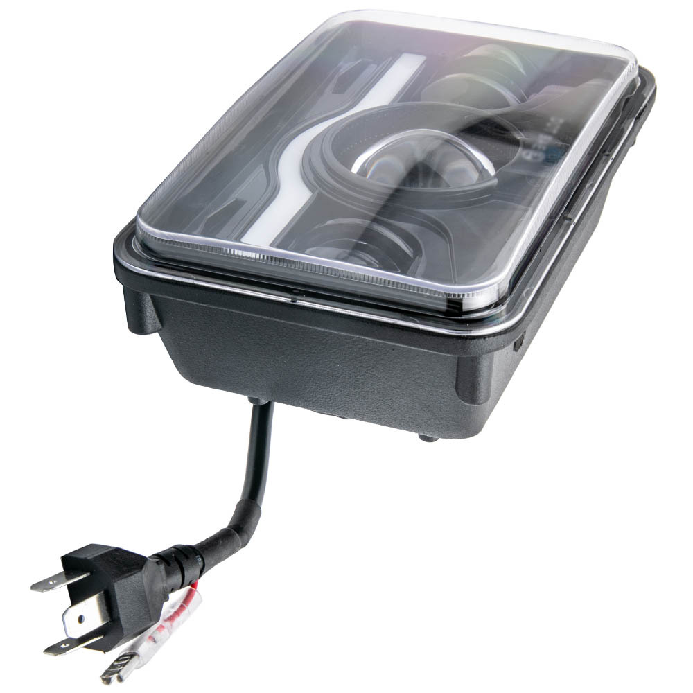 Pair 4x6 inch LED Headlights compatible for Chevy Camaro Cavalier compatible for Ford Mustang 1979 x2