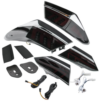 1 Pair Full Black LED Tail Lights compatible for Toyota Camry 2018-2020 Tail Light Kits