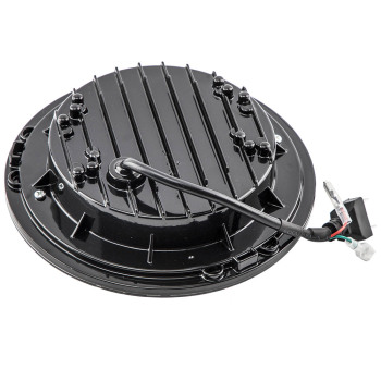 7 Round LED Headlight compatible for Jeep Wrangler TJ JK CJ-7 1976-2018 H4 H13 compatible for White DRL