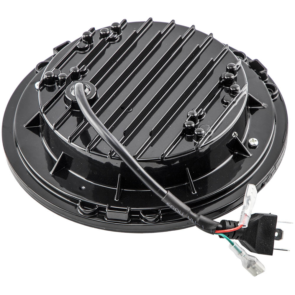 7 Round LED Headlight compatible for Jeep Wrangler TJ JK CJ-7 1976-2018 H4 H13 compatible for White DRL