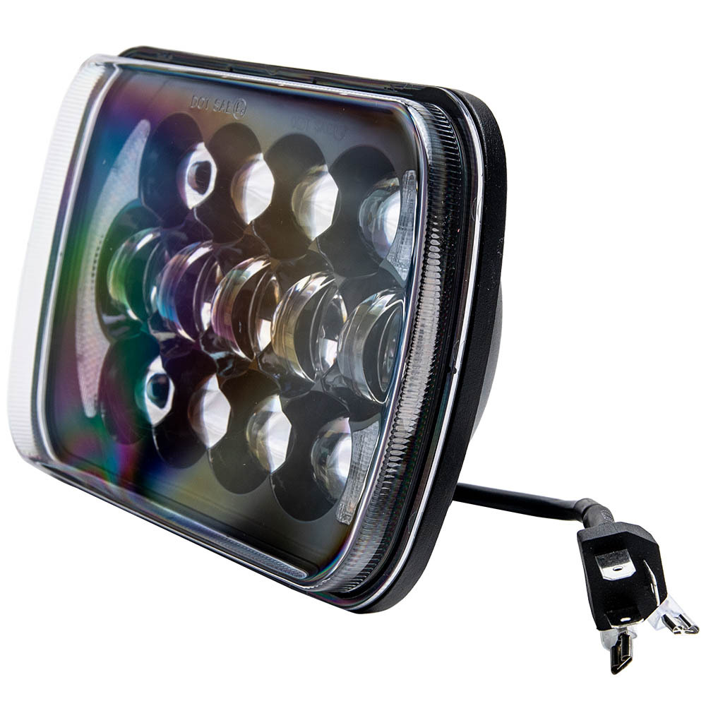 7x6 LED Sealed Beam Headlight compatible for Jeep Wrangler YJ Cherokee 1984-1995 H5054 DRL