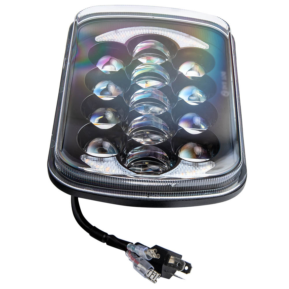 7x6 LED Sealed Beam Headlight compatible for Jeep Wrangler YJ Cherokee 1984-1995 H5054 DRL