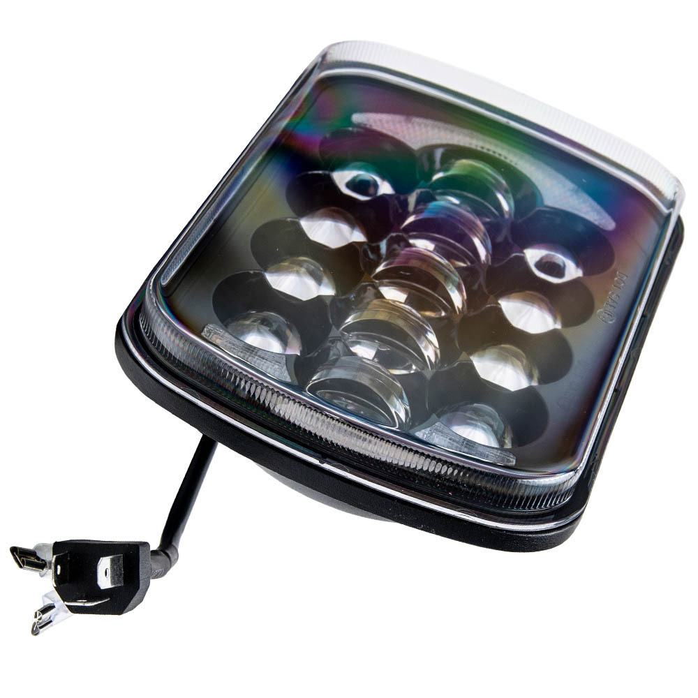 7x6 LED Sealed Beam Headlight compatible for Jeep Wrangler YJ Cherokee 1984-1995 H5054 DRL