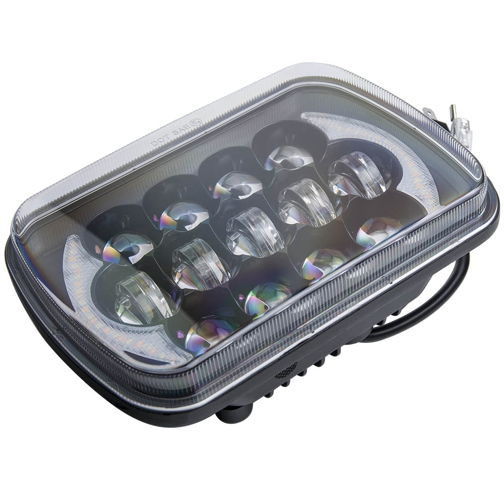 1 Pair Bright 5x7 7x6 LED Headlights compatible for Jeep Wrangler YJ 1987-1995