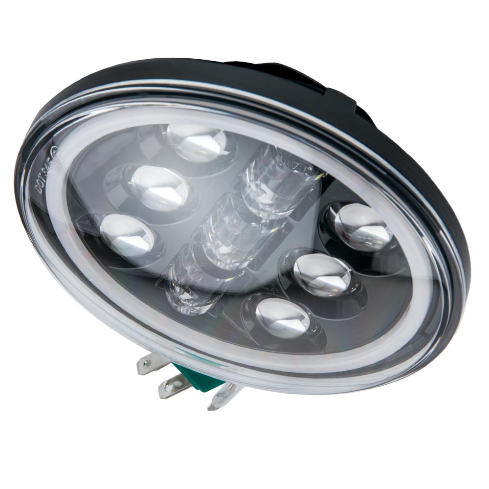 5-3/4 5.75 LED Projector Headlights Sealed Beam Hi/Lo Lamp for Motorcycle