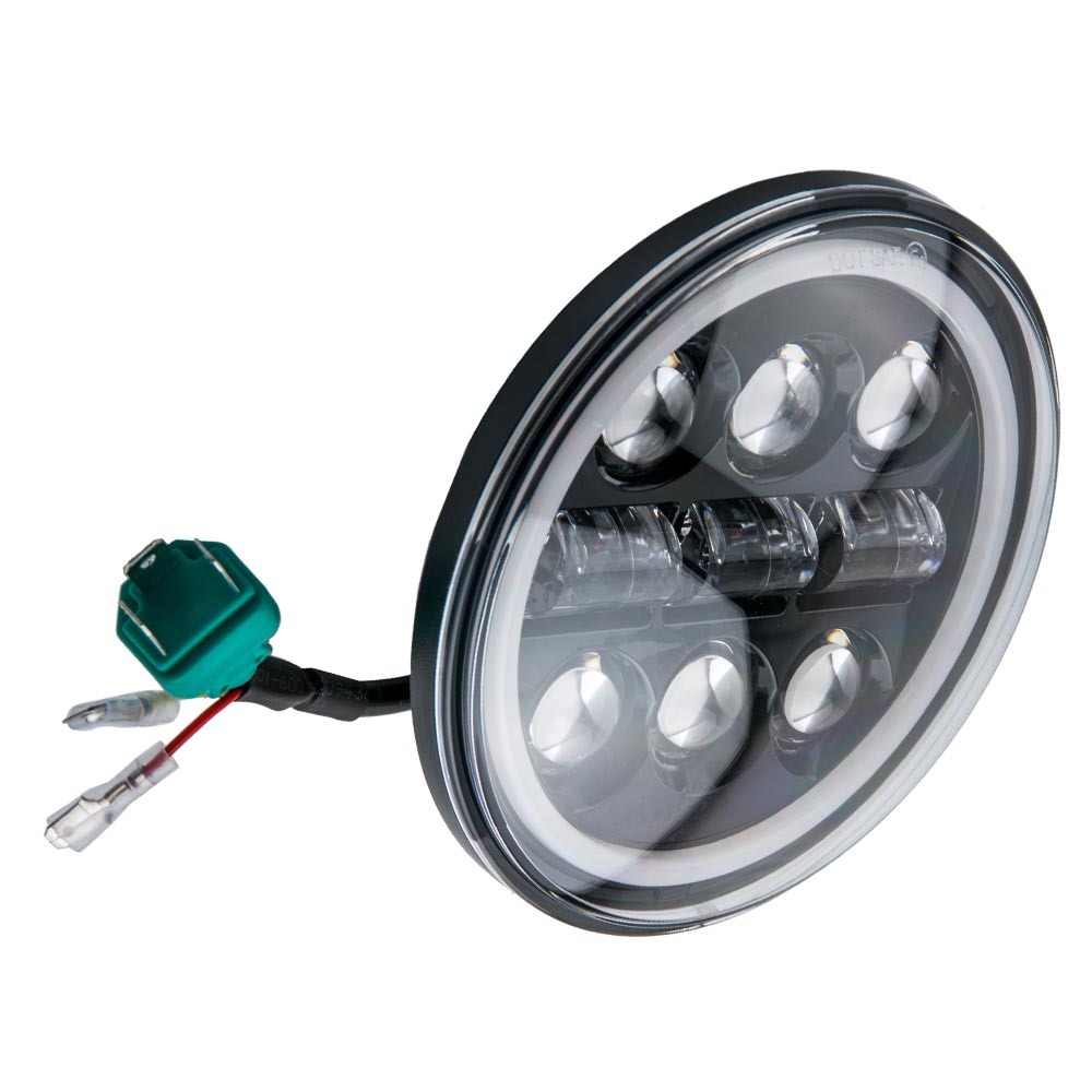 5-3/4 5.75 LED Projector Headlights Sealed Beam Hi/Lo Lamp for Motorcycle