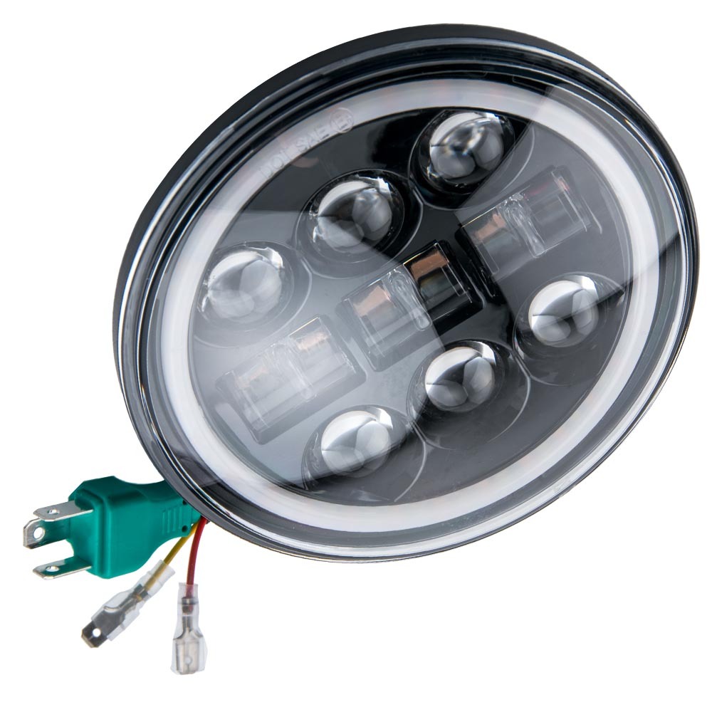 5-3/4 5.75 LED Projector Headlights Sealed Beam Hi/Lo Lamp for Motorcycle