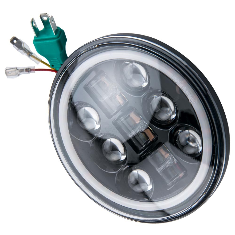 5-3/4 5.75 LED Projector Headlights Sealed Beam Hi/Lo Lamp for Motorcycle