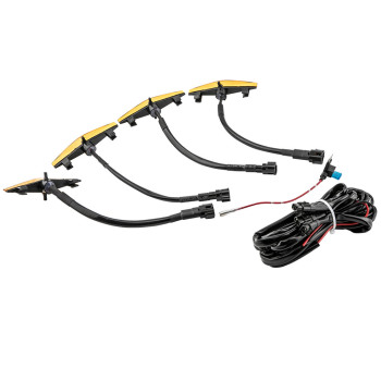 4 Pack LED Amber Lights Lamps compatible for Toyota 4Runner TRD Pro Grille 2014-up SR5