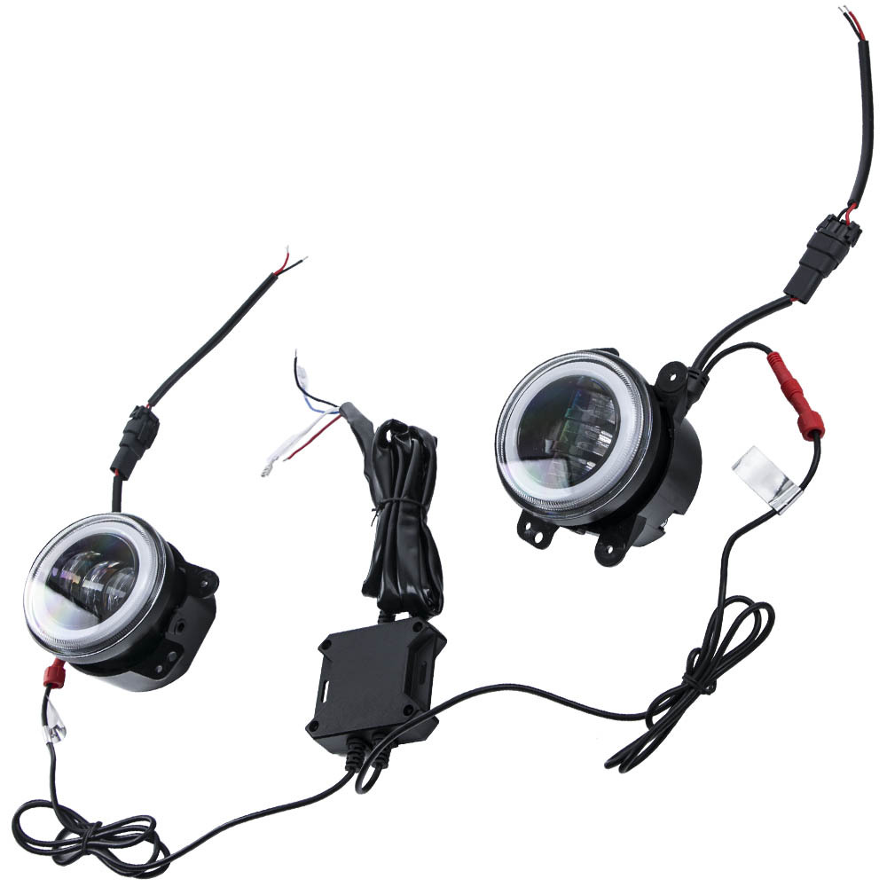 LED Fog Light Pairfor compatible for Jeep Wrangler JK Unlimited TJ LJ 1997-2017 APP Control