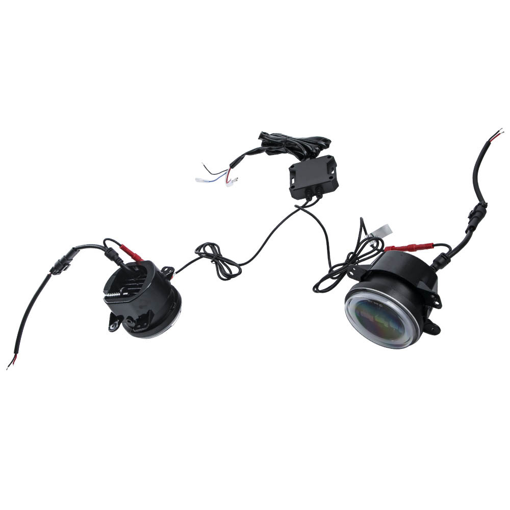 LED Fog Light Pairfor compatible for Jeep Wrangler JK Unlimited TJ LJ 1997-2017 APP Control