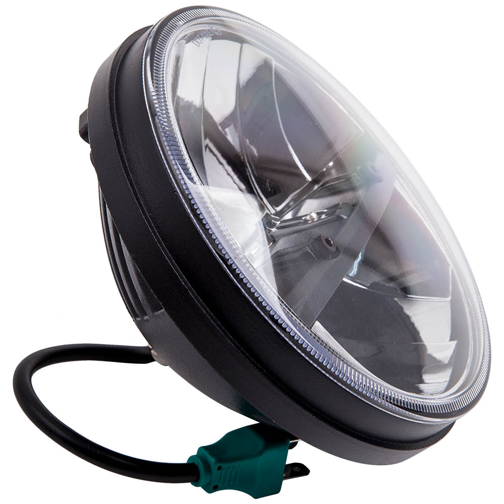 7 inch Round LED Headlights Hi-Lo Beam compatible for Jeep Wrangler JK TJ LJ CJ 97-17