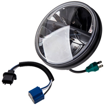 7 inch Round LED Headlights Hi-Lo Beam compatible for Jeep Wrangler JK TJ LJ CJ 97-17