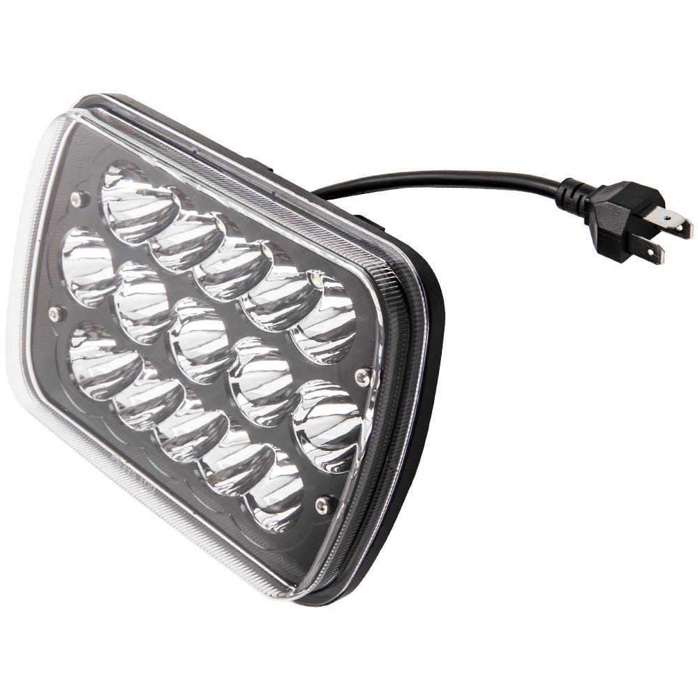 Pair45W LED Headlight compatible for Jeep Wrangler YJ 1987-1995 Cherokee XJ 1984-2001