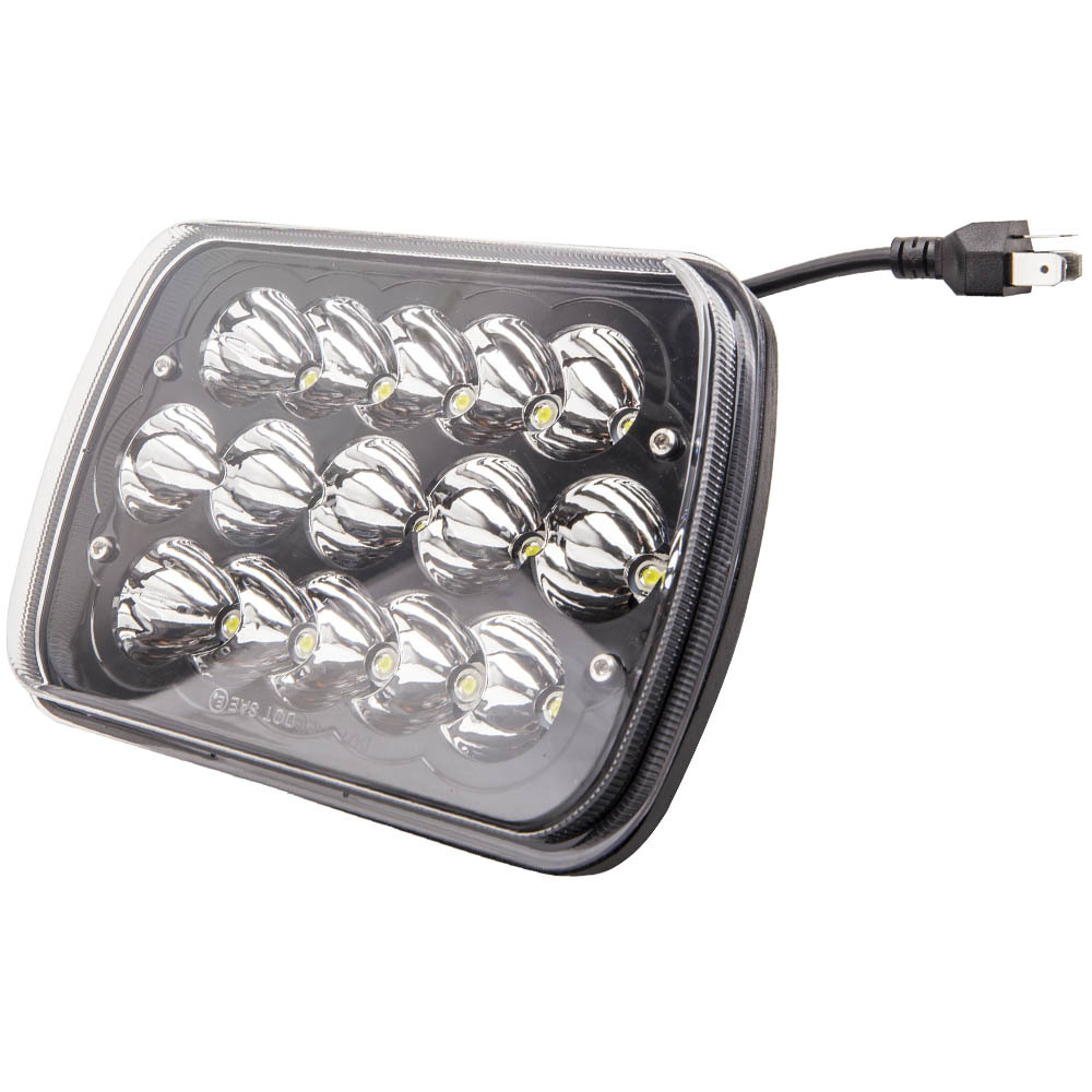 Pair45W LED Headlight compatible for Jeep Wrangler YJ 1987-1995 Cherokee XJ 1984-2001