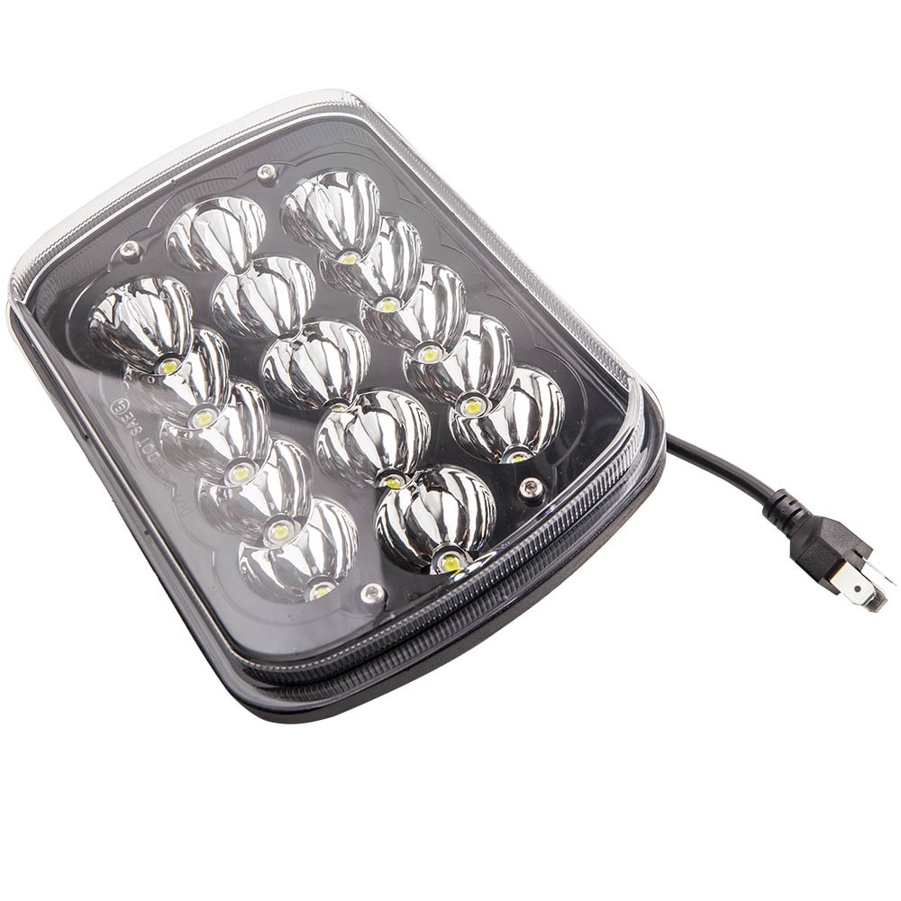 Pair45W LED Headlight compatible for Jeep Wrangler YJ 1987-1995 Cherokee XJ 1984-2001