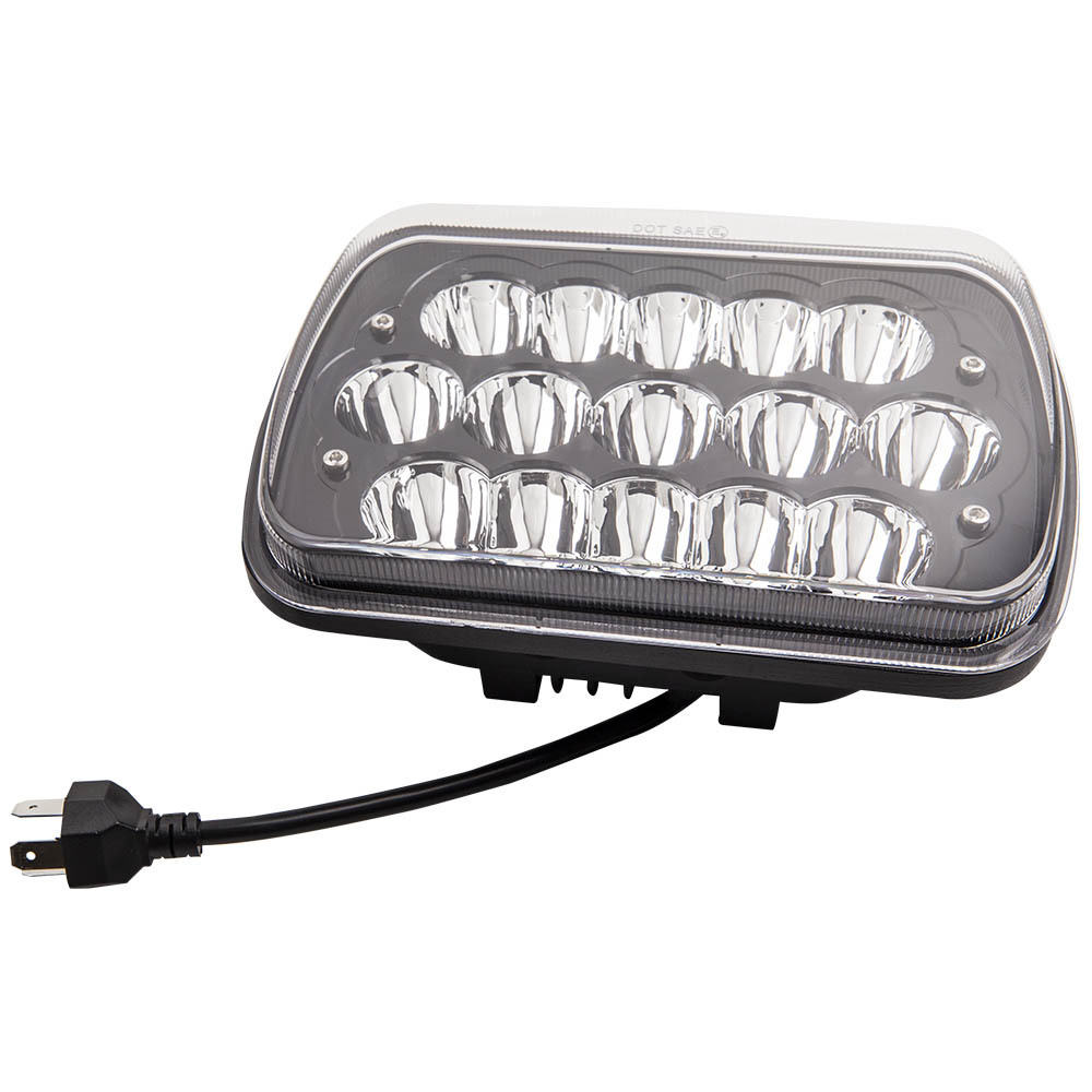 Pair45W LED Headlight compatible for Jeep Wrangler YJ 1987-1995 Cherokee XJ 1984-2001