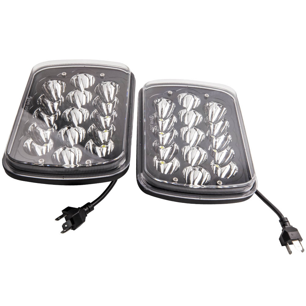 Pair45W LED Headlight compatible for Jeep Wrangler YJ 1987-1995 Cherokee XJ 1984-2001
