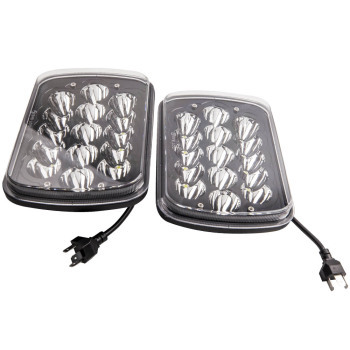 Pair45W LED Headlight compatible for Jeep Wrangler YJ 1987-1995 Cherokee XJ 1984-2001