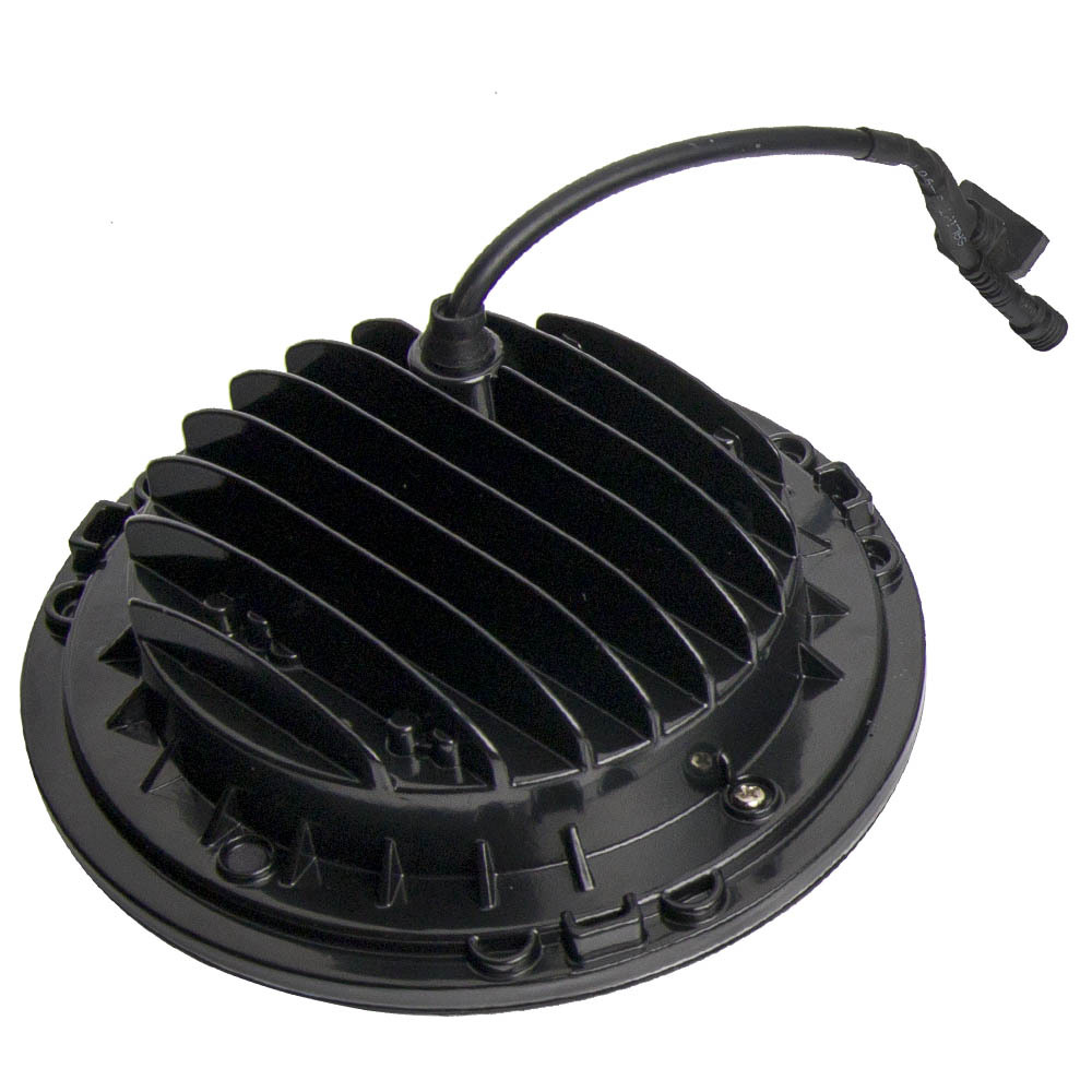 7 Round LED Headlights compatible for Jeep Wrangler JK TJ 1997-2014 Turn Signal 2400LM