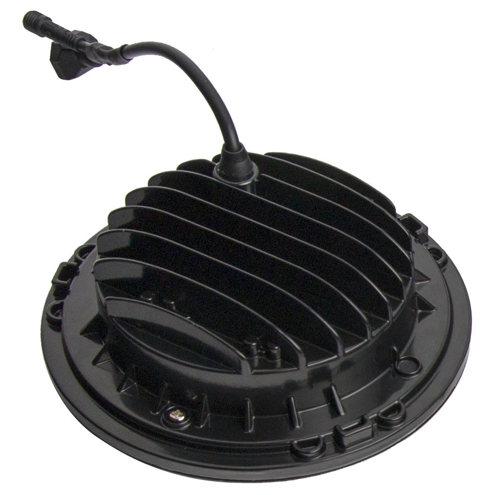 7 Round LED Headlights compatible for Jeep Wrangler JK TJ 1997-2014 Turn Signal 2400LM