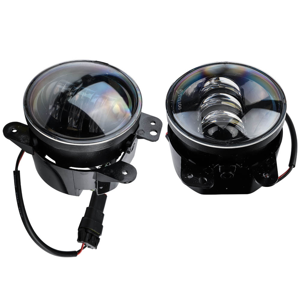 45W LED Headlight + 30W Fog Light Bundle compatible for Jeep Wrangler 2/4-Door JK 2007-2018