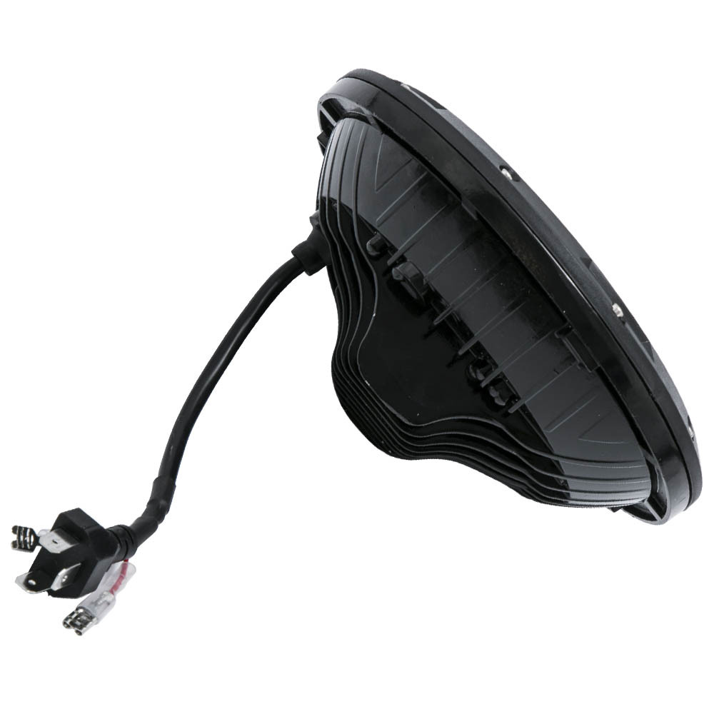 Clear LED Headlight Pair compatible for Jeep Wrangler TJ LJ JK CJ7 7inch Round 1976-2015