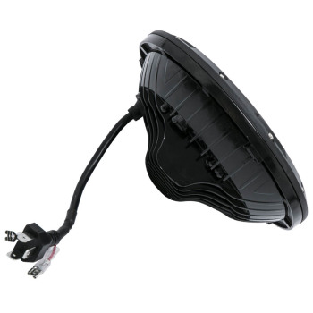 Clear LED Headlight Pair compatible for Jeep Wrangler TJ LJ JK CJ7 7inch Round 1976-2015