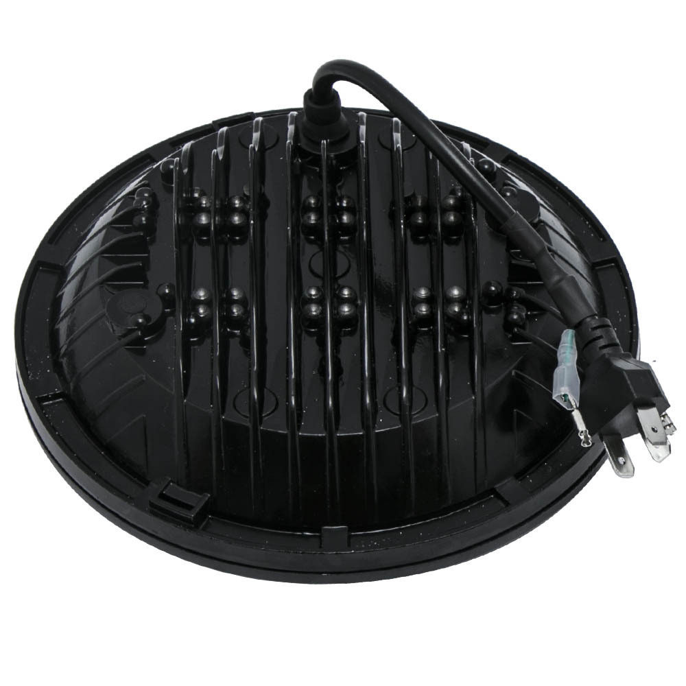 Clear LED Headlight Pair compatible for Jeep Wrangler TJ LJ JK CJ7 7inch Round 1976-2015