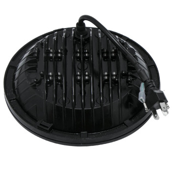 Clear LED Headlight Pair compatible for Jeep Wrangler TJ LJ JK CJ7 7inch Round 1976-2015