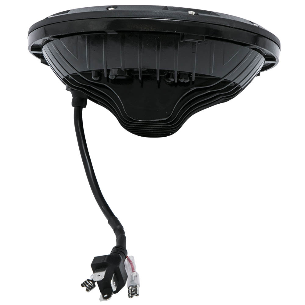 Clear LED Headlight Pair compatible for Jeep Wrangler TJ LJ JK CJ7 7inch Round 1976-2015