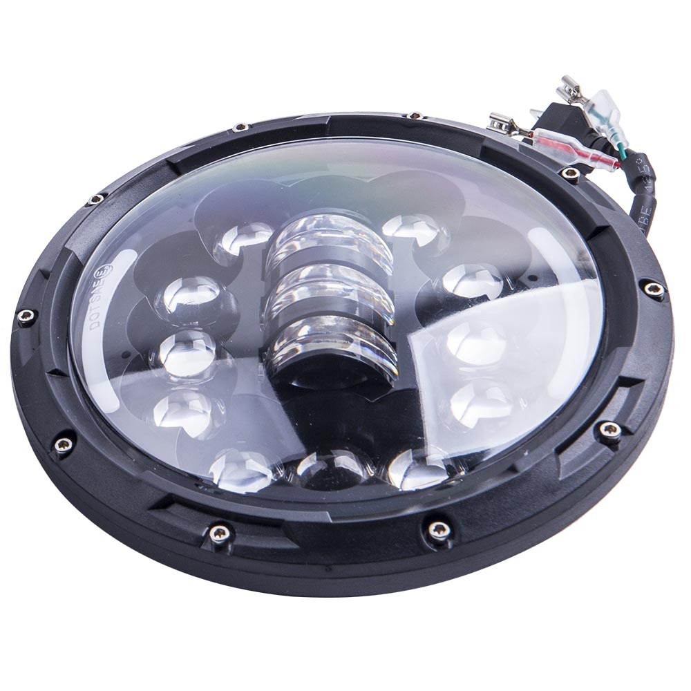 7 Inch Round LED Headlight Headlamp compatible for Jeep Wrangler JK LJ TJ 1997-2016
