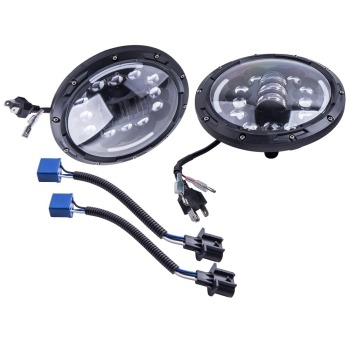 7 Inch Round LED Headlight Headlamp compatible for Jeep Wrangler JK LJ TJ 1997-2016