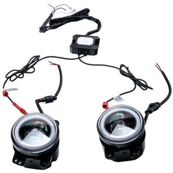 4 Set 7 60W LED RGB Headlights + 4 30W Fog Lights compatible for Hummer H1 compatible for H2 Compatible for Jeep