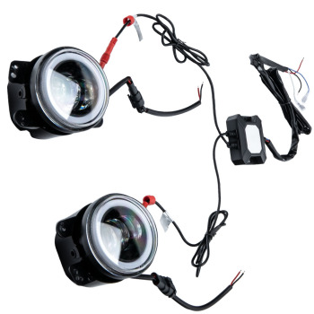 4 Set 7 60W LED RGB Headlights + 4 30W Fog Lights compatible for Hummer H1 compatible for H2 Compatible for Jeep