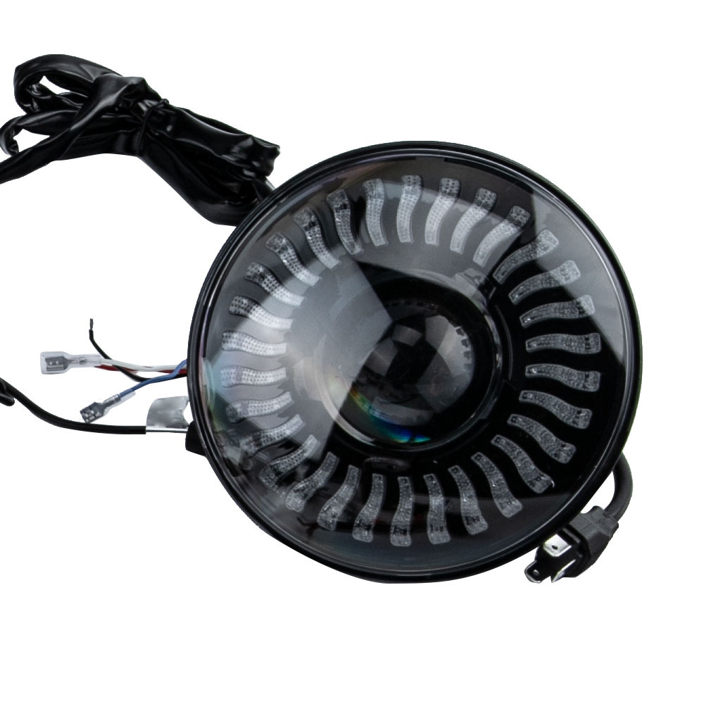 4 Set 7 60W LED RGB Headlights + 4 30W Fog Lights compatible for Hummer H1 compatible for H2 Compatible for Jeep