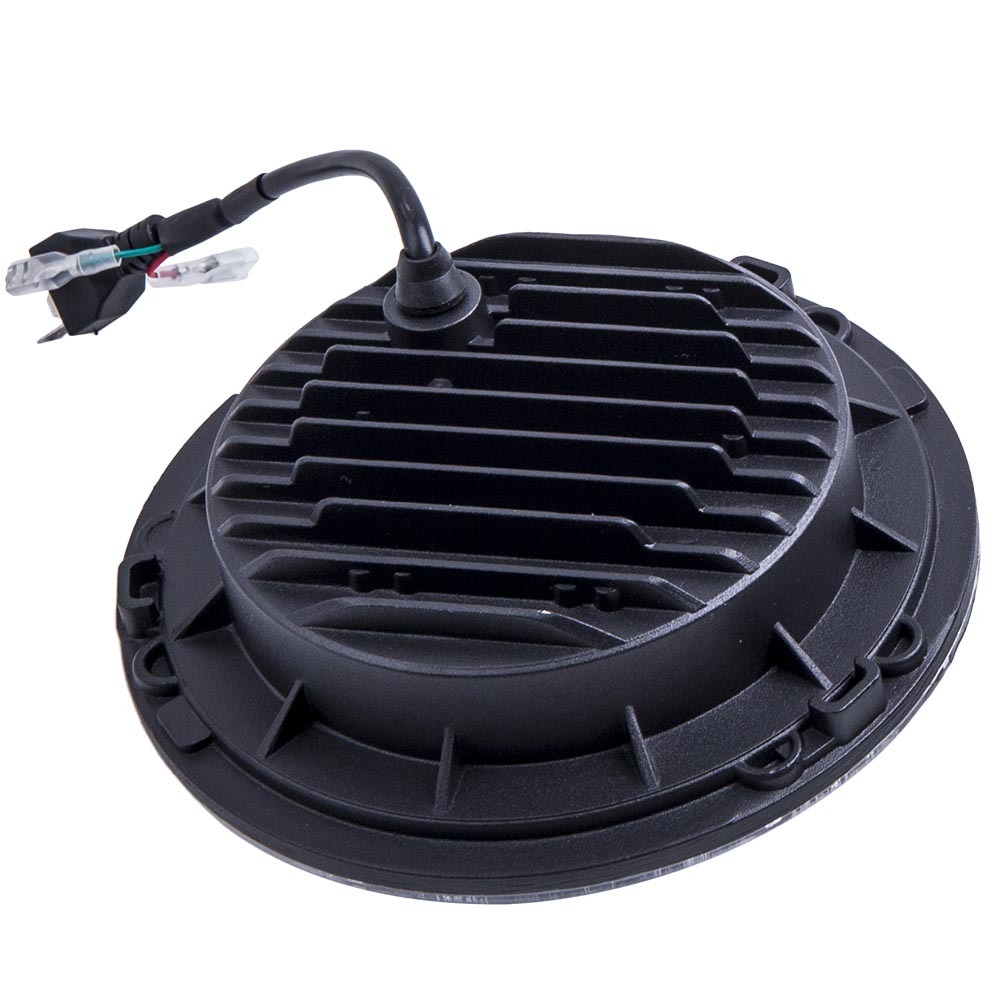 2pcs Round Led Headlights7 Inch Clear Front Rear compatible for Jeep Cj-5 Lj