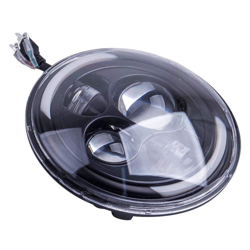 2pcs Round Led Headlights7 Inch Clear Front Rear compatible for Jeep Cj-5 Lj