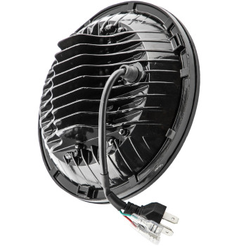 2X 7inch Round LED Headlight Clear Lens compatible for Jeep Wrangler LJ JK 60w 14000lm